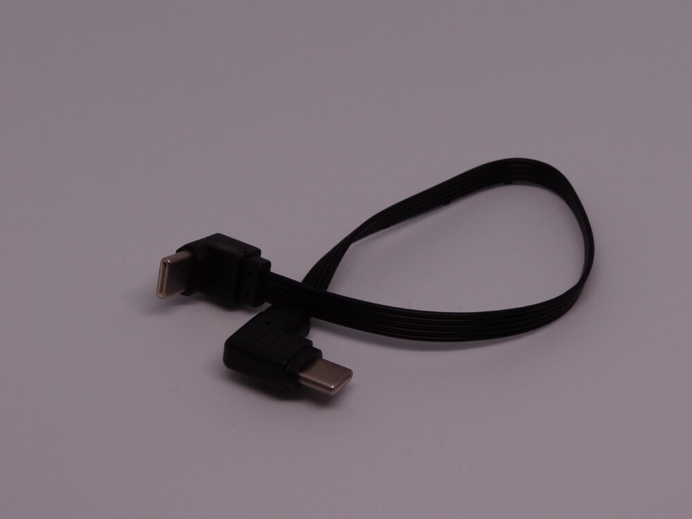 USB-C kabel dubbel haaks 20cm