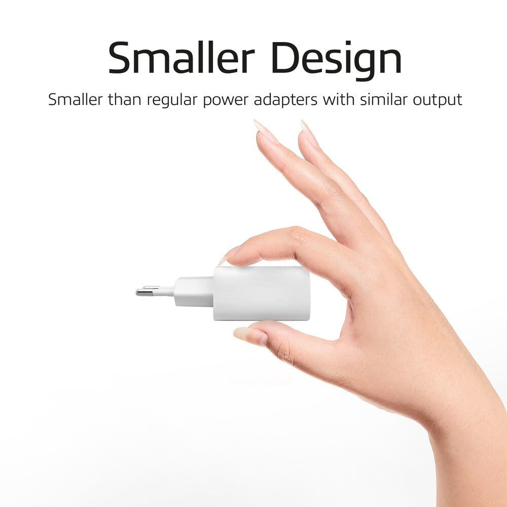 ACT USB-C & USB-A lader 20W met Power Delivery PPS, Quick Charge, GaNFast
